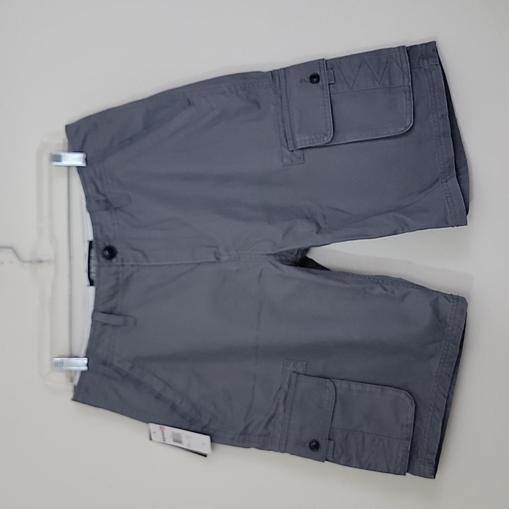 NWT Quiksilver Gray Cargo Cotton Shorts Mens 30